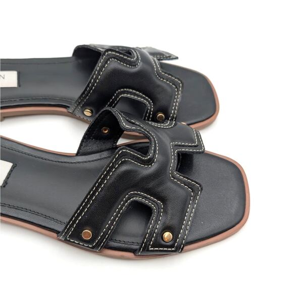 Steven New York Harlien Slide Sandal Open Toe Women's Black Size US6M EU36.5 - Picture 10 of 11